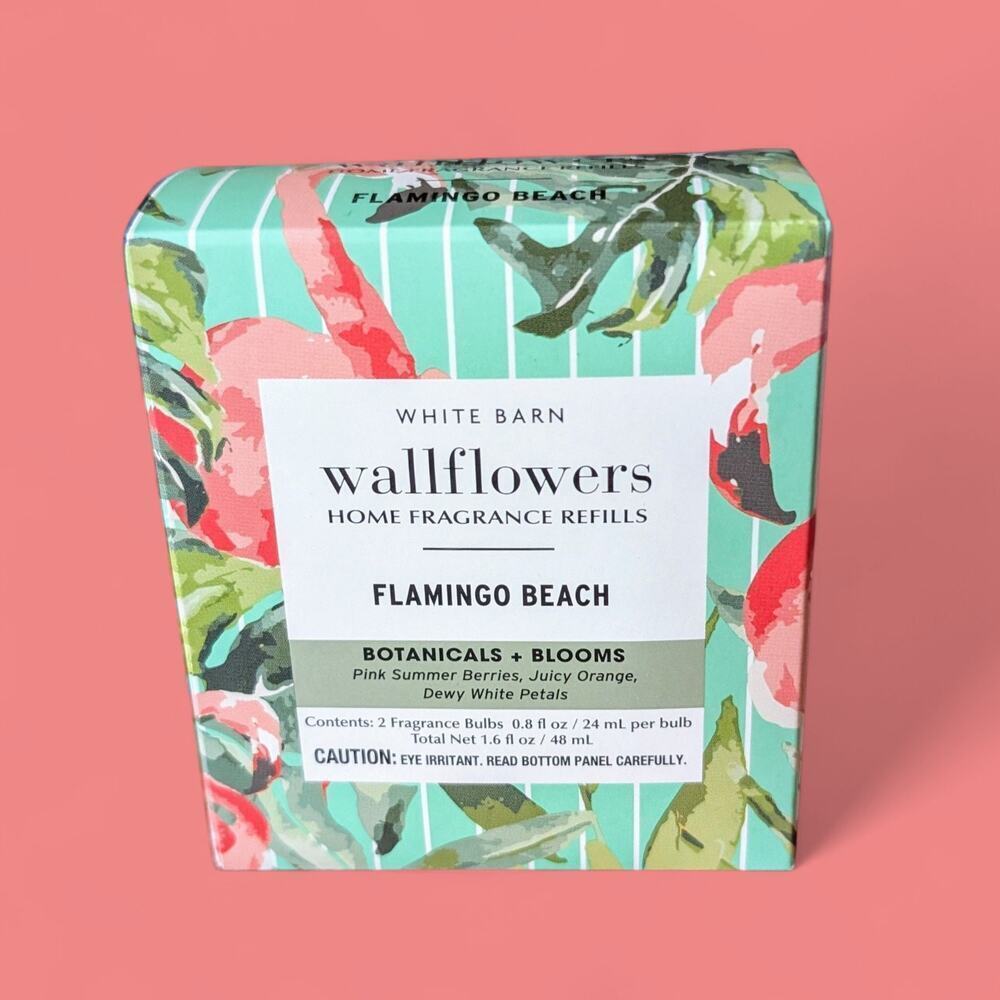 2 BATH BODY WORKS FLAMINGO BEACH WALLFLOWER FRAGRANCE REFILL BULB SCENT PLUG IN